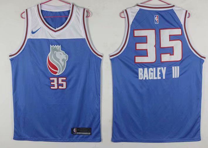 Men Sacramento Kings 35 Bagley iii Blue Game Nike NBA Jerseys